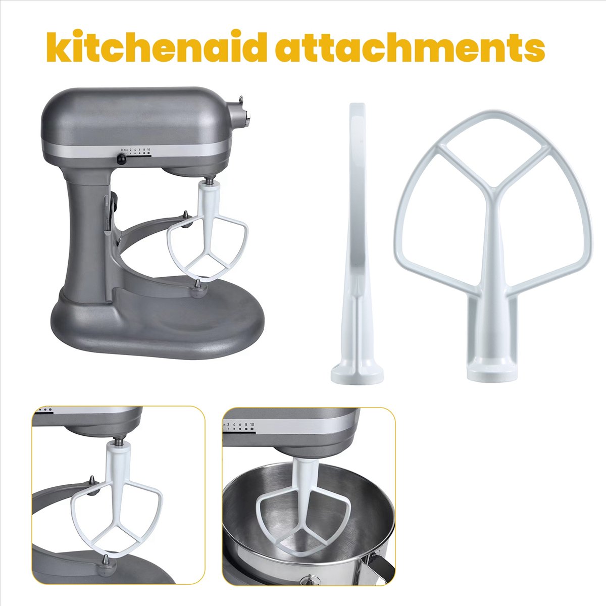 Kitchen Appliances Kitchenaid - Doings K5AB K5SS Küchenmixer-Zubehör Beschichteter Flachrührer,