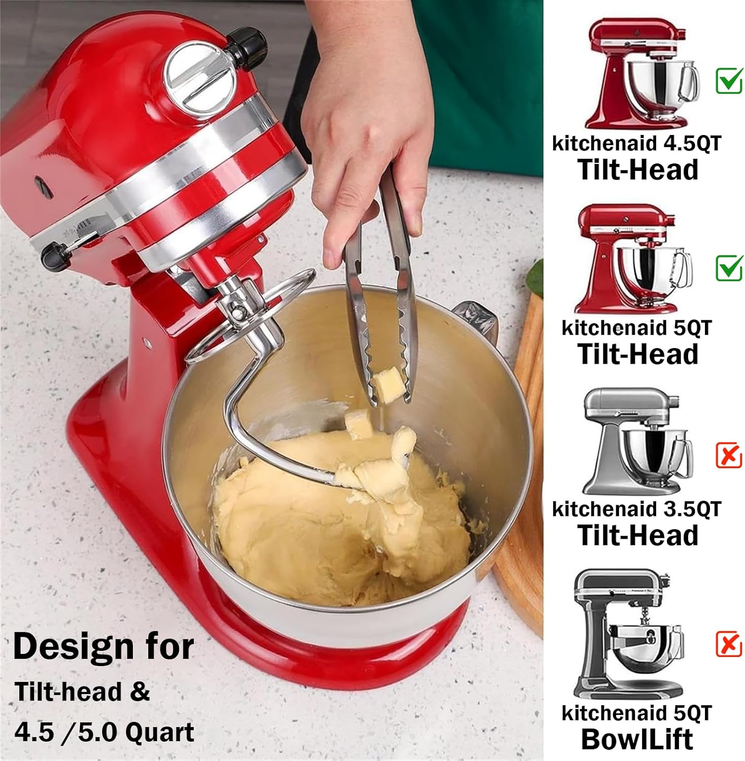 Edelstahl-Knethaken mit Feder  – Kitchen Appliances Kitchenaid Bewertung und Preis